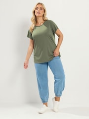 Yours Curve Blue Core Short Sleeve T-Shirts 5 Pack - Image 5 of 6