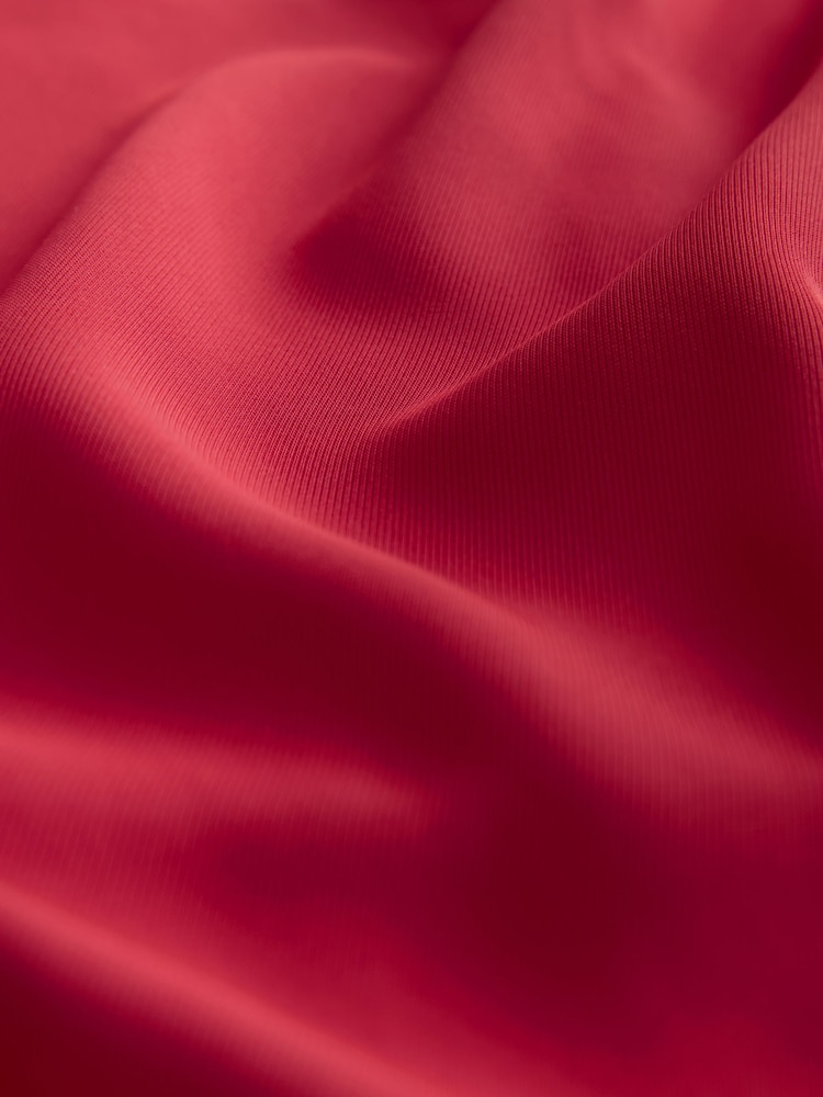 Red Sleeveless Jumpsuit with Tipping Detail - Image 7 of 8