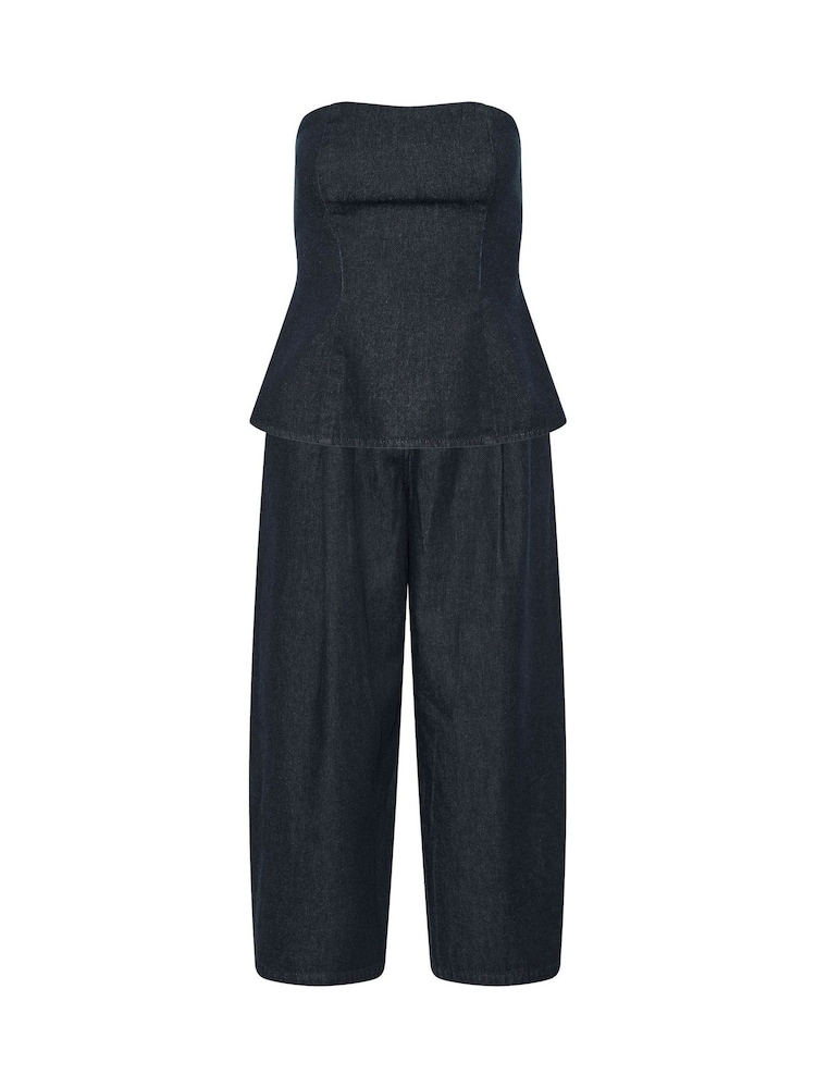 PixieGirl Petite Blue Bandeau Top & Wide Leg Trousers Set - Image 6 of 6 PixieGirl Petite Blue Bandeau Top & Wide Leg Trousers Set - Image 6 of 6