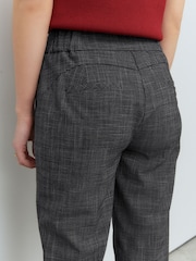 Grey Checked Shapewear Tailored Slim Trousers - Image 5 of 8