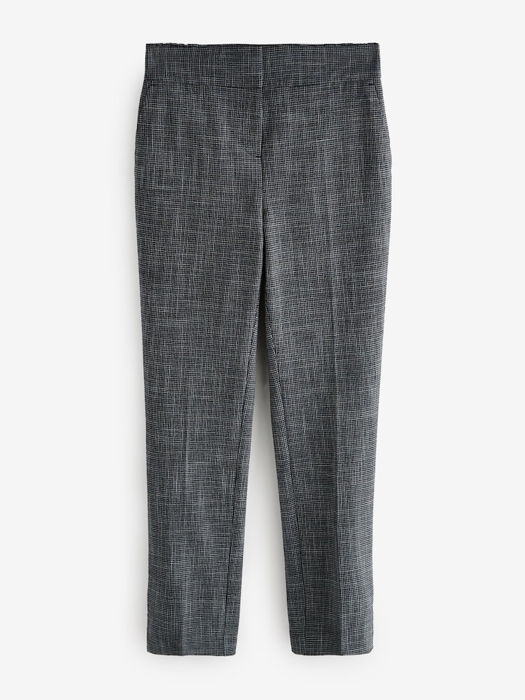Gris - Pantalon slim habillé à carreaux Lingerie sculptante - Image 6 of 8