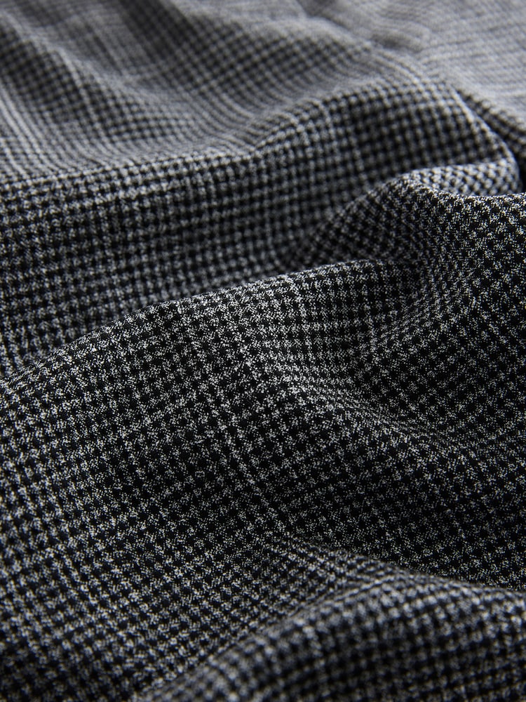 Gris - Pantalon slim habillé à carreaux Lingerie sculptante - Image 7 of 8