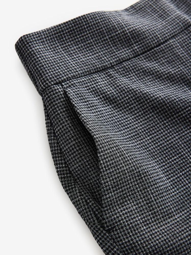 Grey Checked Shapewear Tailored Slim Trousers - Image 8 of 8