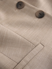 Neutral Cross Hatch Square Neck Button Through Waistcoat - Image 6 of 6