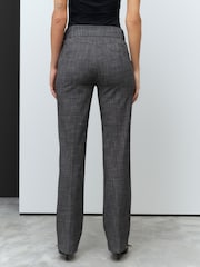 Grey Checked Shapewear Tailored Bootcut Trousers - Image 3 of 8