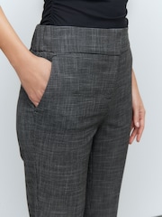 Grey Checked Shapewear Tailored Bootcut Trousers - Image 4 of 8