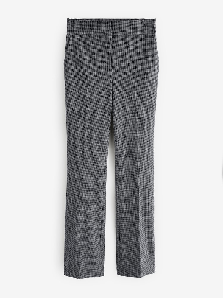 Gris - Pantalon bootcut habillé à carreaux Lingerie sculptante - Image 6 of 8