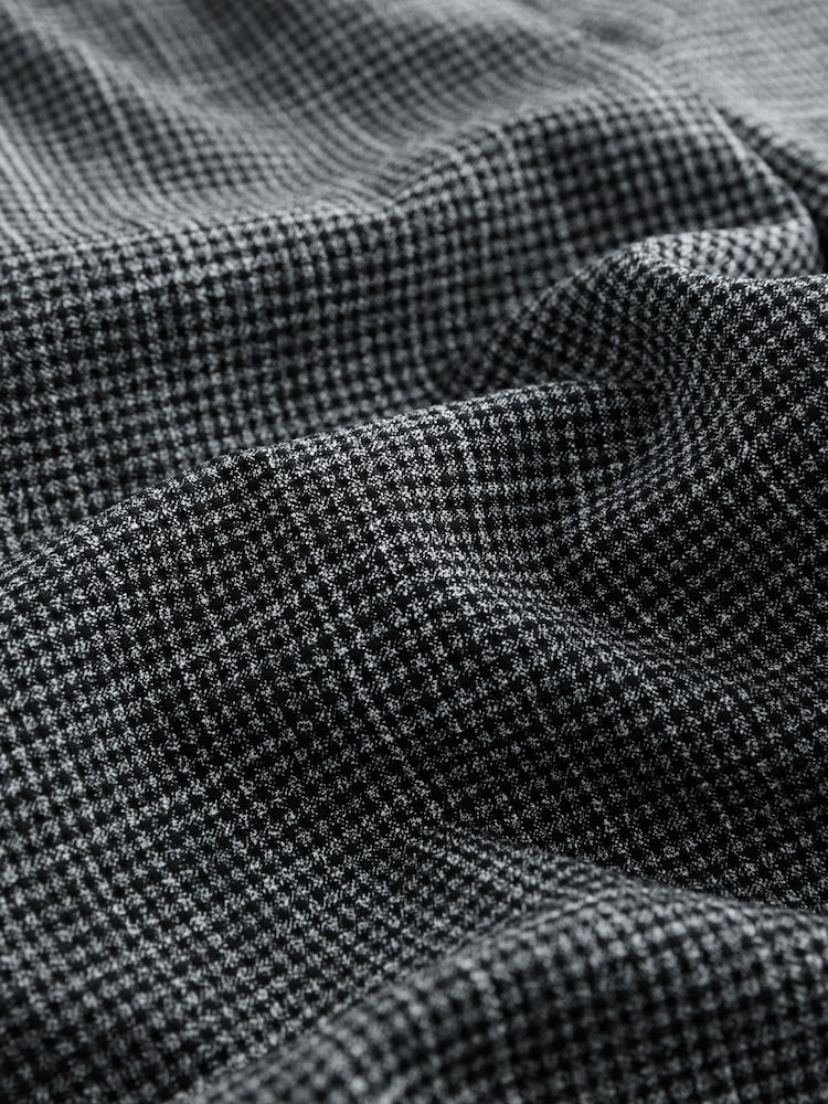 Grey Checked Shapewear Tailored Bootcut Trousers - Image 8 of 8