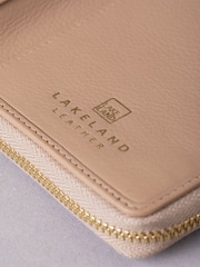 Lakeland Leather Brown Large Icon Embossed Zip Purse - Image 5 of 6