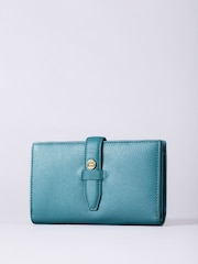 Lakeland Leather Green Large Icon Stud Tab Purse - Image 1 of 5