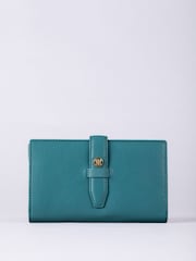 Lakeland Leather Green Large Icon Stud Tab Purse - Image 2 of 5