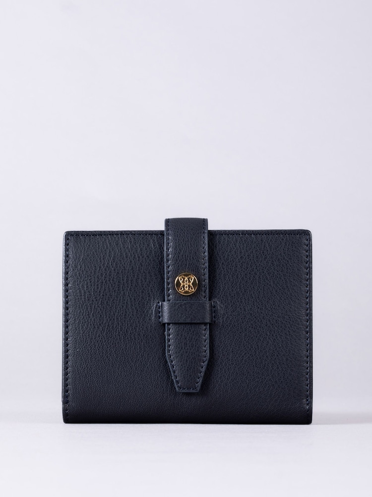Lakeland Leather Blue Small Icon Stud Tab Purse - Image 2 of 4