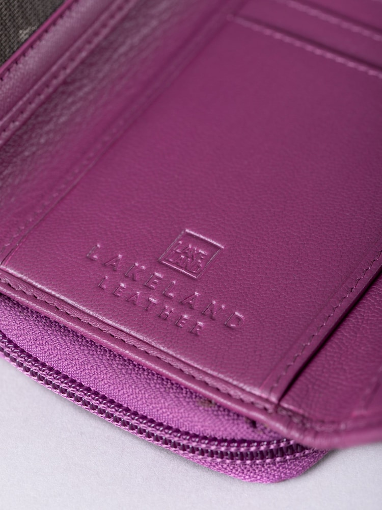 Lakeland Leather Pink Medium Icon Stud Tab Purse - Image 2 of 4