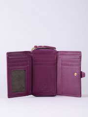Lakeland Leather Pink Medium Icon Stud Tab Purse - Image 4 of 4