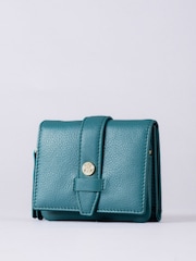Lakeland Leather Green Mini Icon Stud Flapover Tab Purse - Image 2 of 5