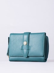 Lakeland Leather Green Medium Icon Stud Tab Purse - Image 1 of 5