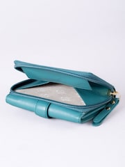 Lakeland Leather Green Medium Icon Stud Tab Purse - Image 4 of 5