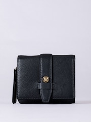 Lakeland Leather Black Mini Icon Stud Flapover Tab Purse - Image 1 of 5