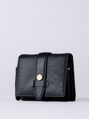 Lakeland Leather Black Mini Icon Stud Flapover Tab Purse - Image 2 of 5