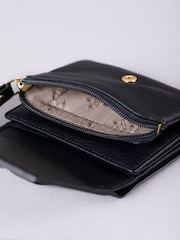 Lakeland Leather Black Mini Icon Stud Flapover Tab Purse - Image 4 of 5