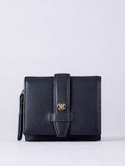 Lakeland Leather Blue Mini Icon Stud Flapover Tab Purse - Image 2 of 5