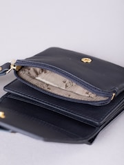 Lakeland Leather Blue Mini Icon Stud Flapover Tab Purse - Image 4 of 5