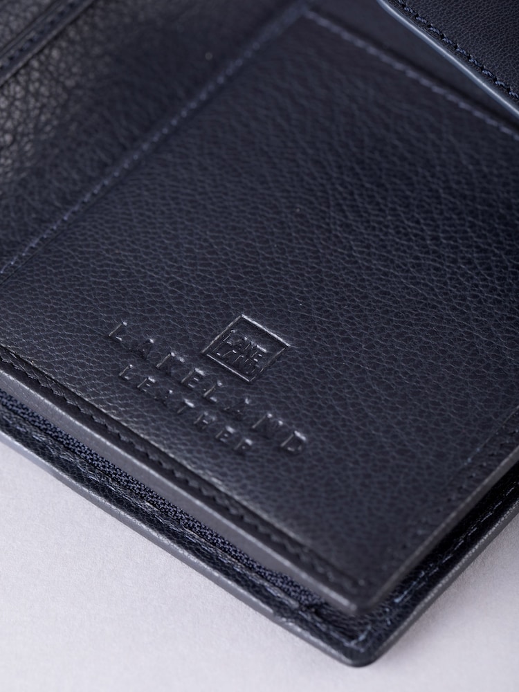 Lakeland Leather Blue Large Icon Stud Tab Purse - Image 3 of 5