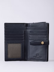 Lakeland Leather Blue Large Icon Stud Tab Purse - Image 5 of 5