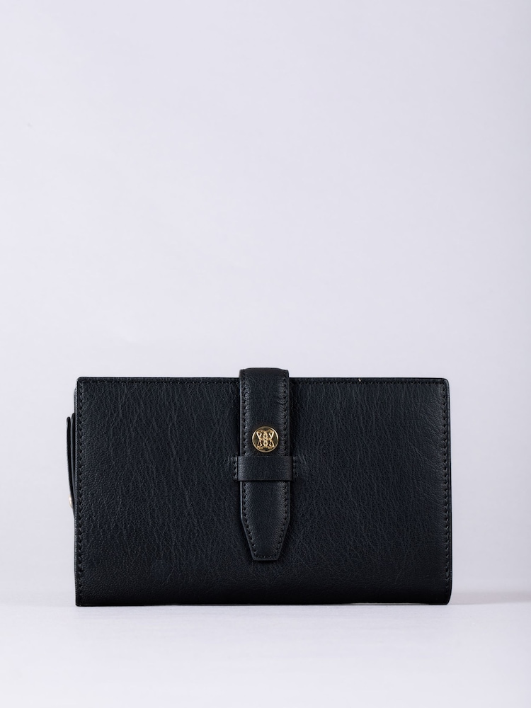 Lakeland Leather Black Large Icon Stud Tab Purse - Image 2 of 5