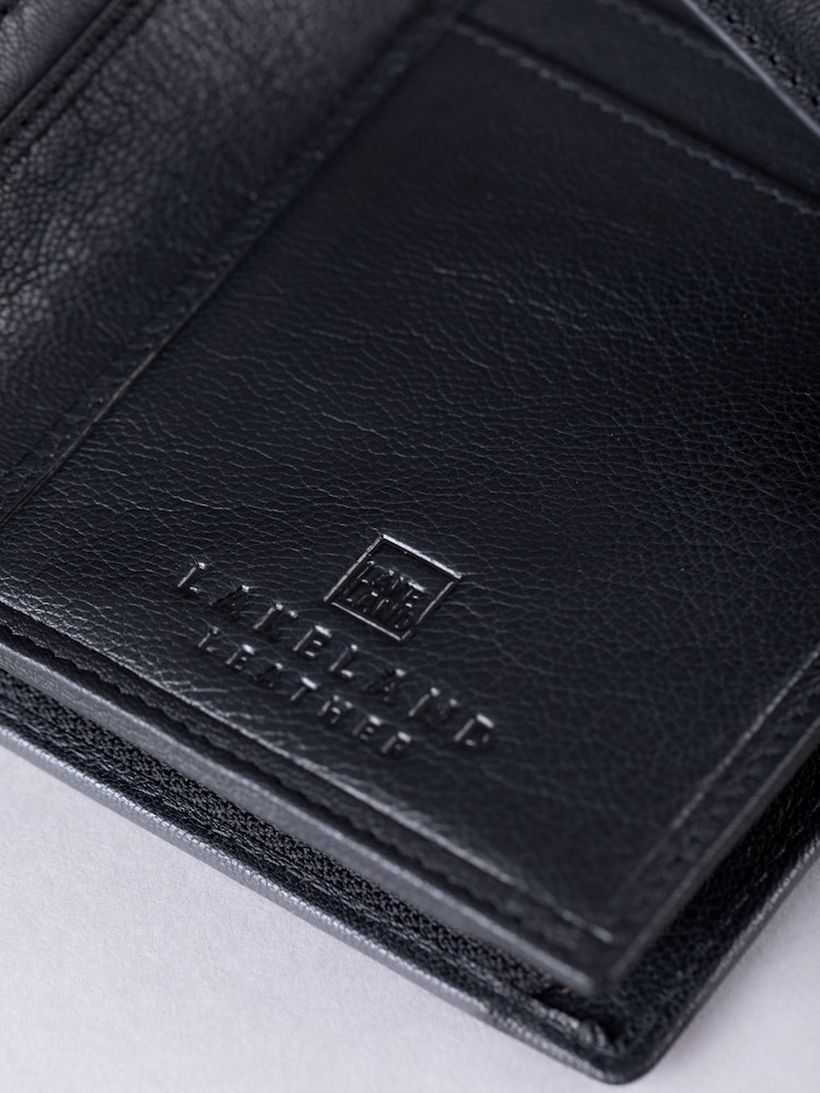 Lakeland Leather Black Large Icon Stud Tab Purse - Image 3 of 5