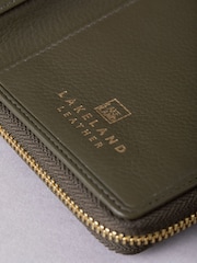 Lakeland Leather Green Large Icon Embossed Zip Purse - Image 5 of 6