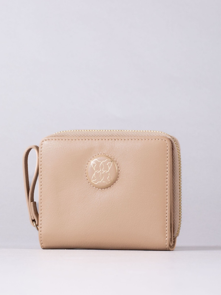 Lakeland Leather Brown Small Icon Embossed Zip Purse - Image 1 of 6