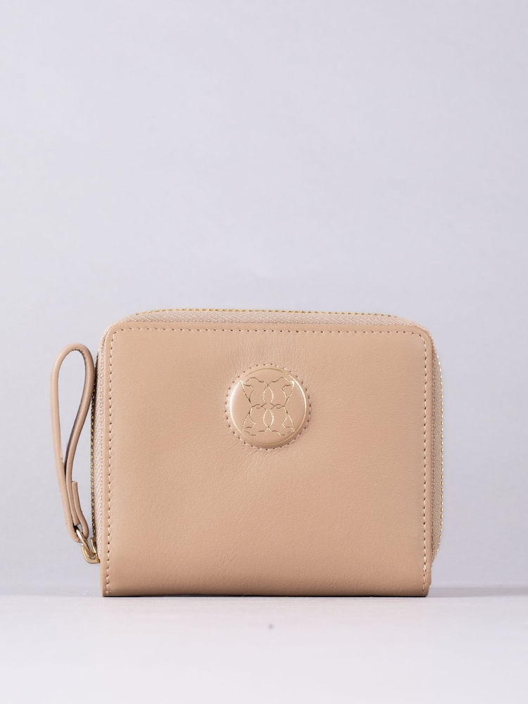 Lakeland Leather Brown Small Icon Embossed Zip Purse - Image 2 of 6