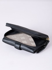 Lakeland Leather Black Medium Icon Stud Tab Purse - Image 4 of 5