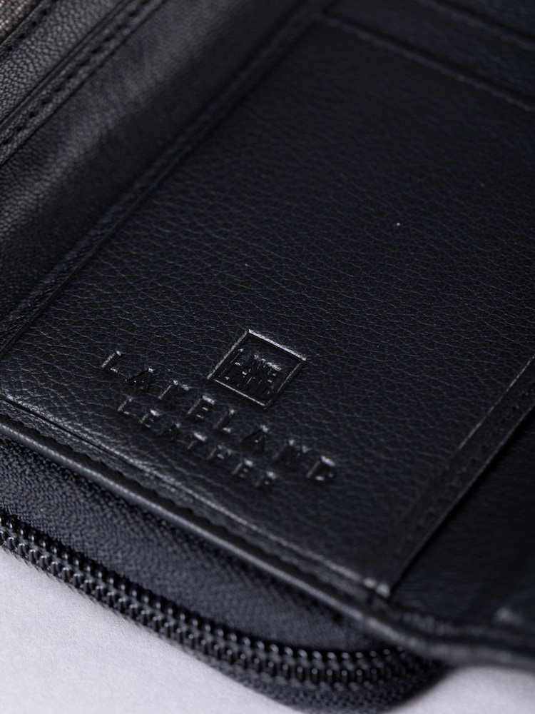 Lakeland Leather Black Medium Icon Stud Tab Purse - Image 5 of 5
