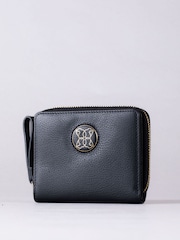 Lakeland Leather Black Small Icon Embossed Zip Purse - Image 2 of 6