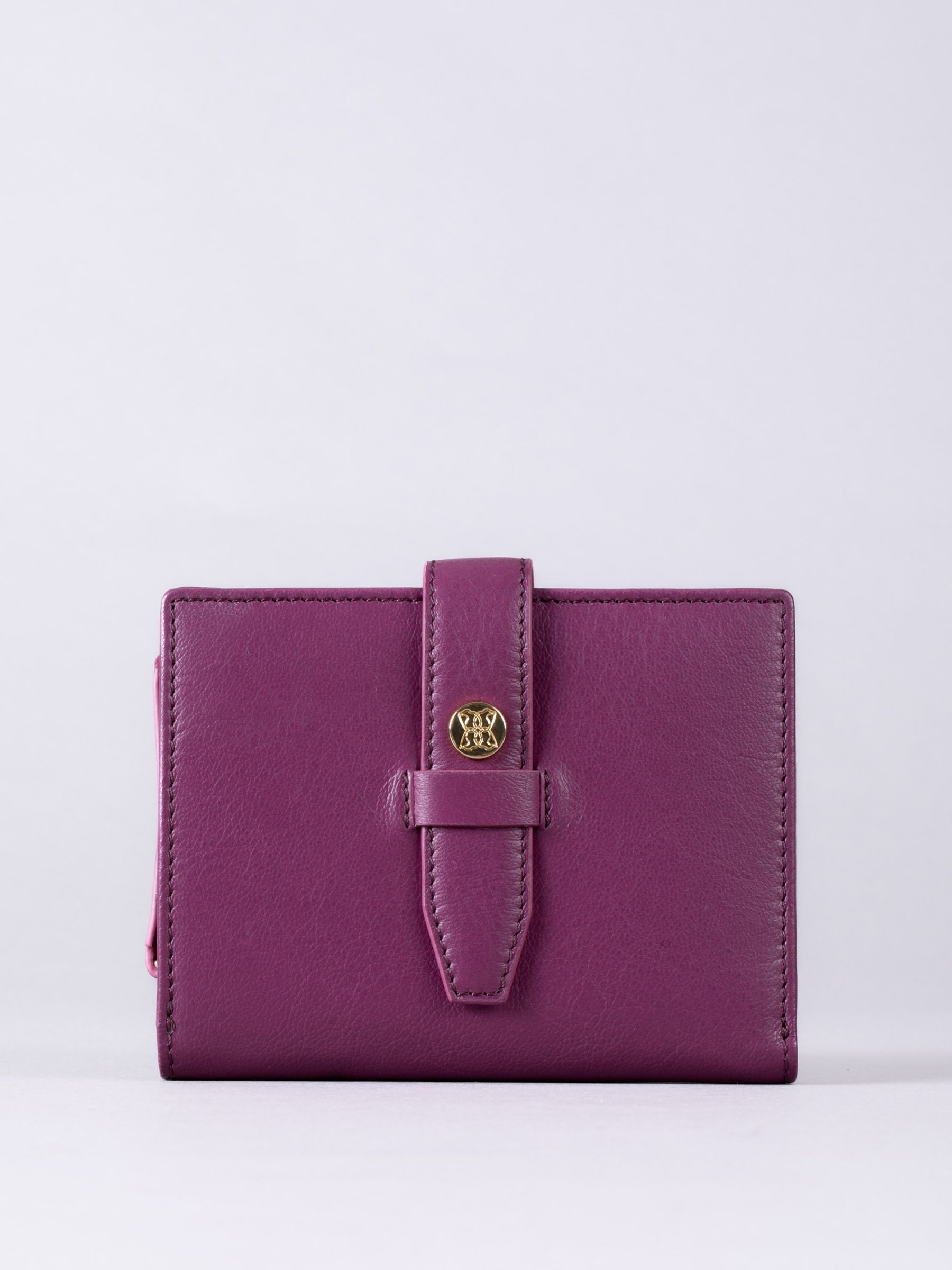 Lakeland Leather Pink Small Icon Stud Tab Purse - Image 2 of 4