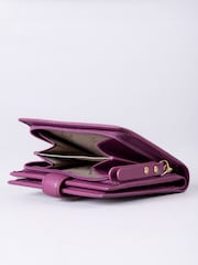 Lakeland Leather Pink Small Icon Stud Tab Purse - Image 3 of 4