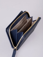Lakeland Leather Blue Small Icon Embossed Zip Purse - Image 4 of 6