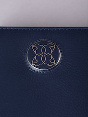 Lakeland Leather Blue Small Icon Embossed Zip Purse - Image 6 of 6