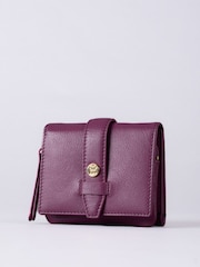 Lakeland Leather Pink Mini Icon Stud Flapover Tab Purse - Image 1 of 5