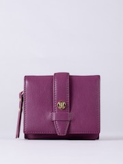 Lakeland Leather Pink Mini Icon Stud Flapover Tab Purse - Image 2 of 5