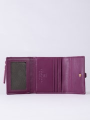 Lakeland Leather Pink Mini Icon Stud Flapover Tab Purse - Image 3 of 5