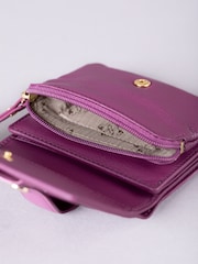 Lakeland Leather Pink Mini Icon Stud Flapover Tab Purse - Image 4 of 5