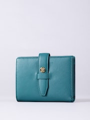 Lakeland Leather Green Small Icon Stud Tab Purse - Image 1 of 4