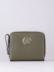 Lakeland Leather Green Small Icon Embossed Zip Purse - Image 1 of 6