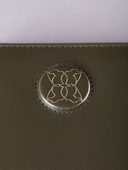 Lakeland Leather Green Small Icon Embossed Zip Purse - Image 6 of 6
