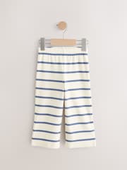 Cream Stripe Ribbed Wide Leg Trousers Leggings (3mths-7yrs) - Image 5 of 8