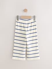 Cream Stripe Ribbed Wide Leg Trousers Leggings (3mths-7yrs) - Image 6 of 8