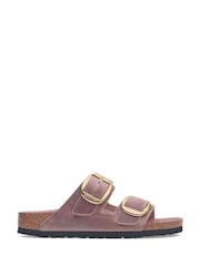 Birkenstock Faded Purple Arizona Big Buckle Oiled Leather Sandals - Image 1 of 3